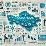 DALL·E 2024-12-19 18.19.20 - A visually appealing infographic-style image summarizing IT industry statistics in Kazakhstan. The image includes elements like a stylized map of Kaza
